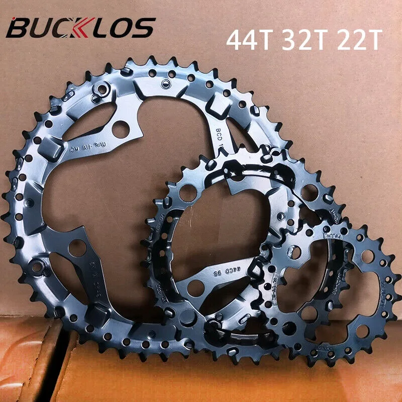 BUCKLOS Fahrradkettenblatt 104/64BCD MTB Kettenrad 24T 26T 28T 32T 38T 42T 44T Rennrad-Kettenblatt 2*10S 3*10S 3*9S Image