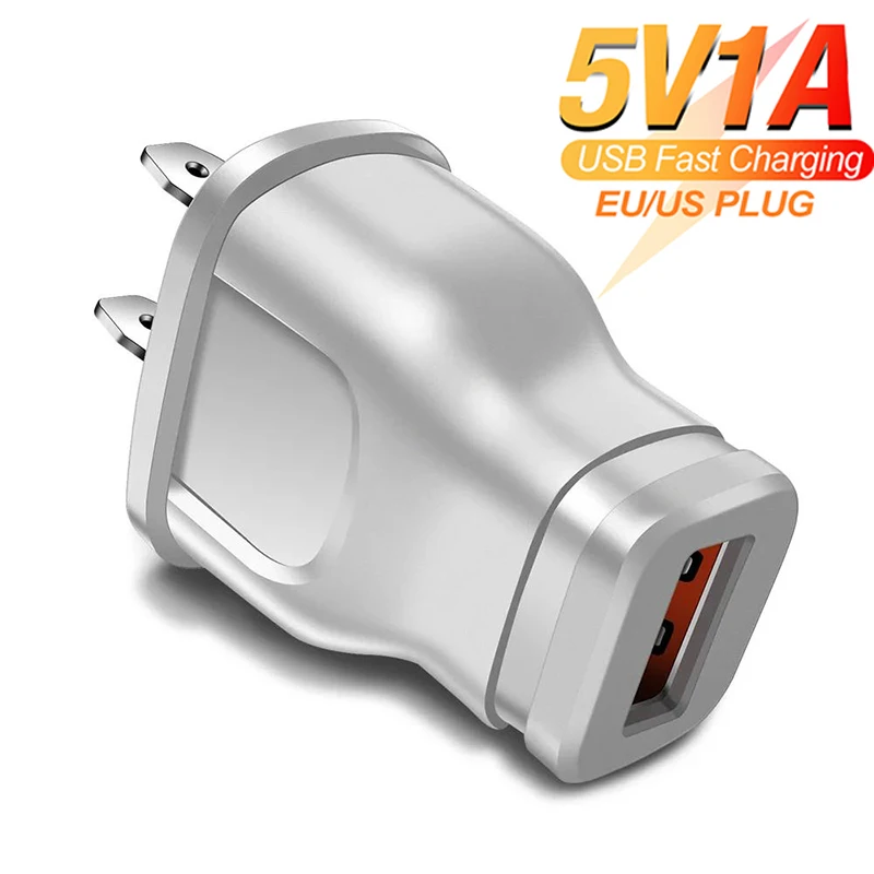 5V 1A USB Ladegerät Port Schnelle Lade Reise Wand Ladegerät Kleine Power Adapter Für iPhone Samsung Xiaomi EU/Us-stecker Telefon Ladegerät Image