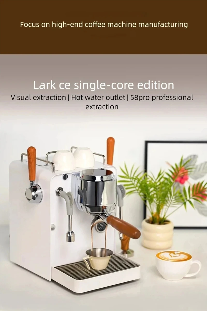 CAFOVO E127 58 mm Espressomaschine mit PID, halbautomatische Kaffeemaschine, Manometer und Dampfstab für Zuhause, Barista, 220 V Image