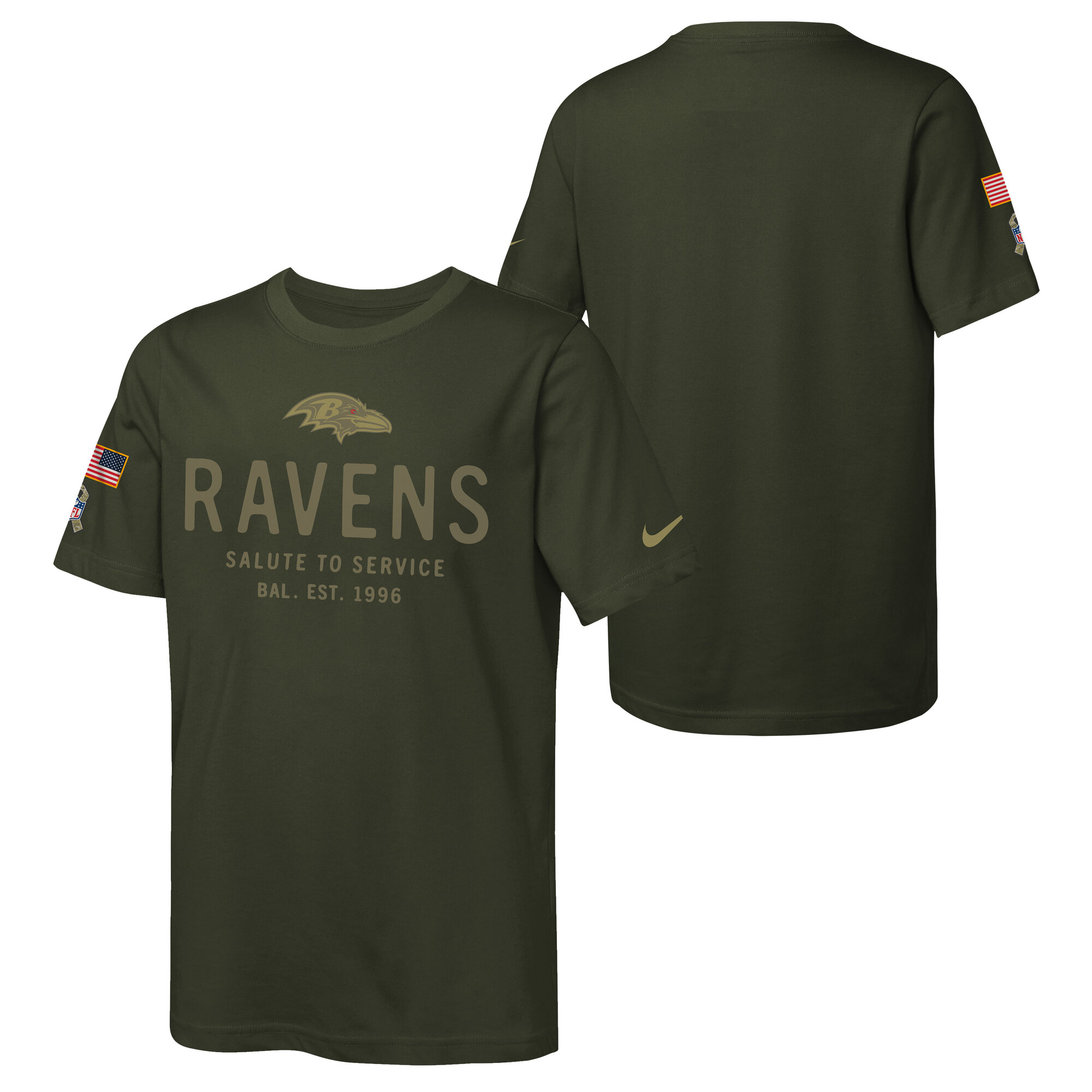 Baltimore Ravens Nike Salute To Service T-Shirt - Jugendliche Image