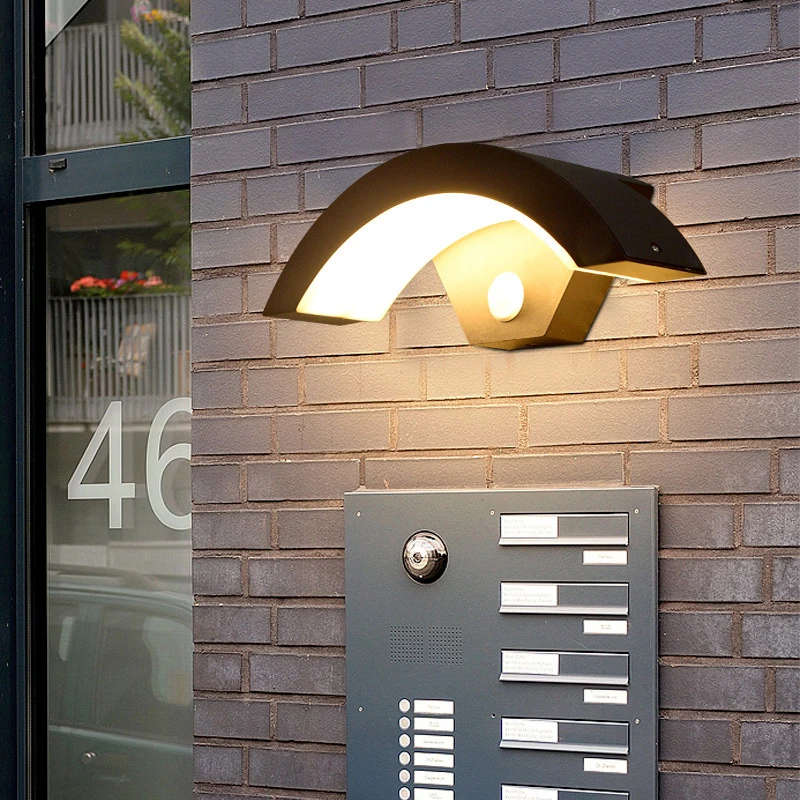 Außenwand leuchte wasserdicht ip65 Radar Bewegungs sensor Außen beleuchtung Veranda Wand leuchte Balkon Garten Außenwand lampe Vorraum aussenleuchte mit bewegungsmelder wandleuchte innen wandleuchte