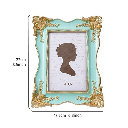 Stile Europeo Resina Dipinto a mano Cornici per foto Decorazioni murali, 1 pezzo Cornici per foto