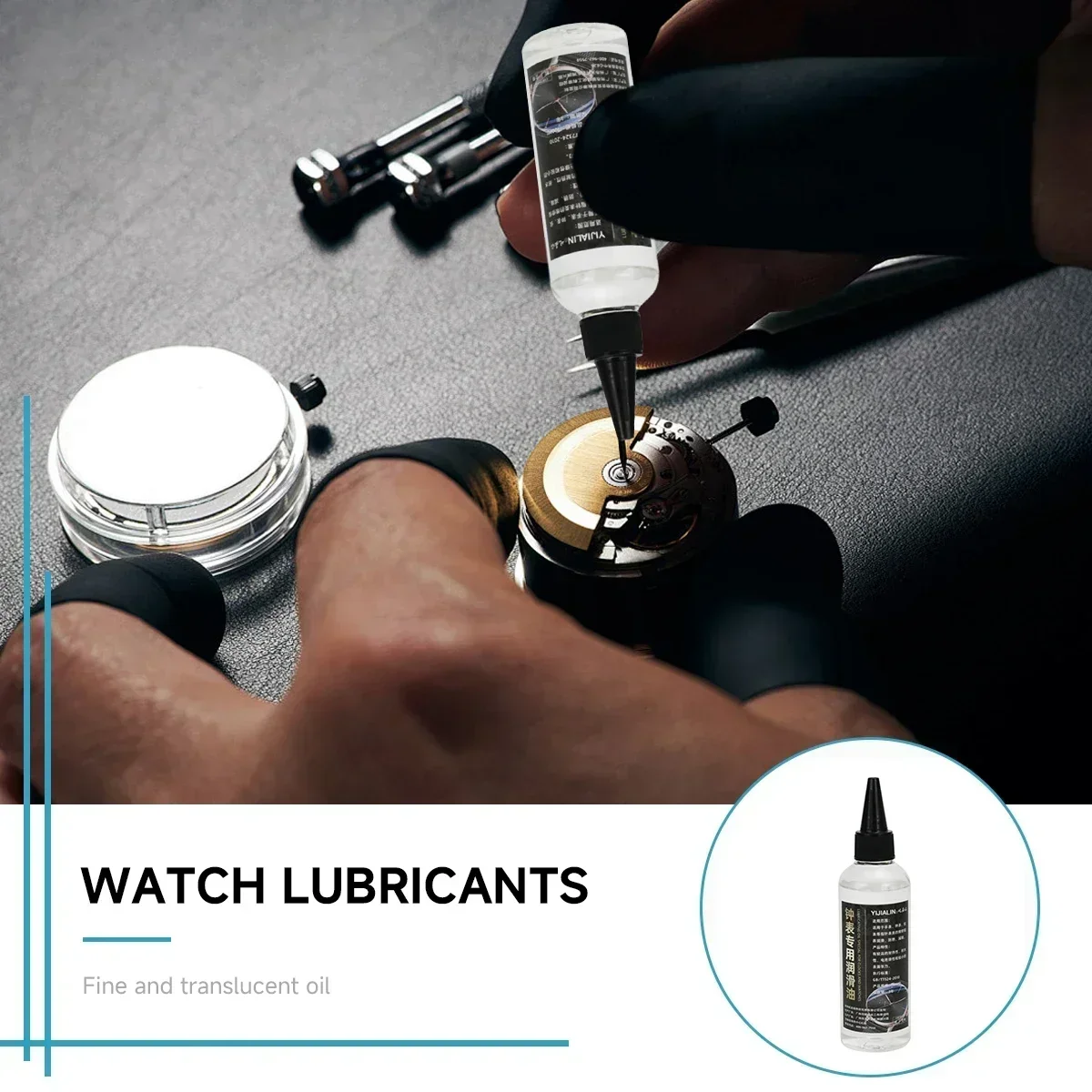Lubrificante per orologi Orologio Olio lubrificante per orologi Olio per movimento meccanico per orologi per orologiai Forniture per la riparazione di orologi 10 ml