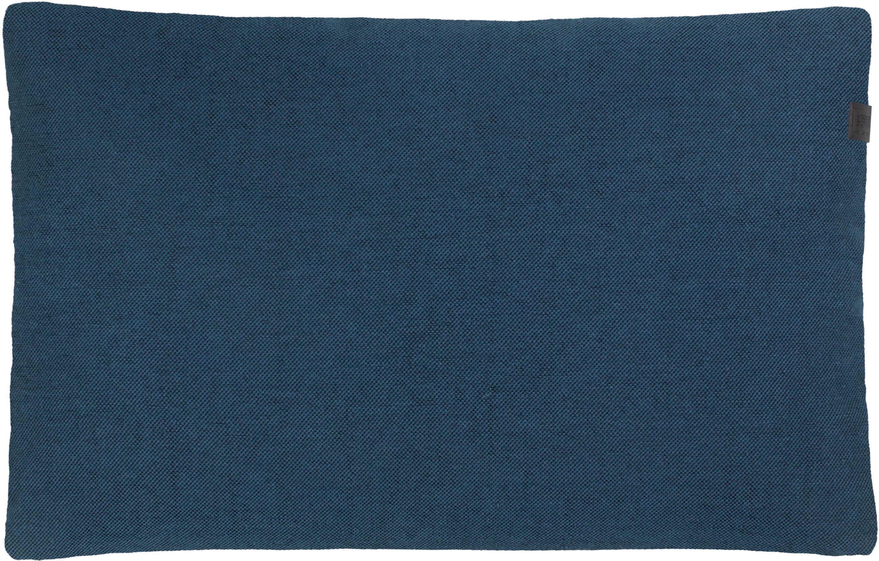 Kissenhülle "Solo", blau (navy), B:38cm L:58cm, Baumwolle, Bezug: 54% Polyester, 46% Baumwolle, SCHÖNER WOHNEN-KOLLEKTION, Kissenbezüge, 38x58 cm Image