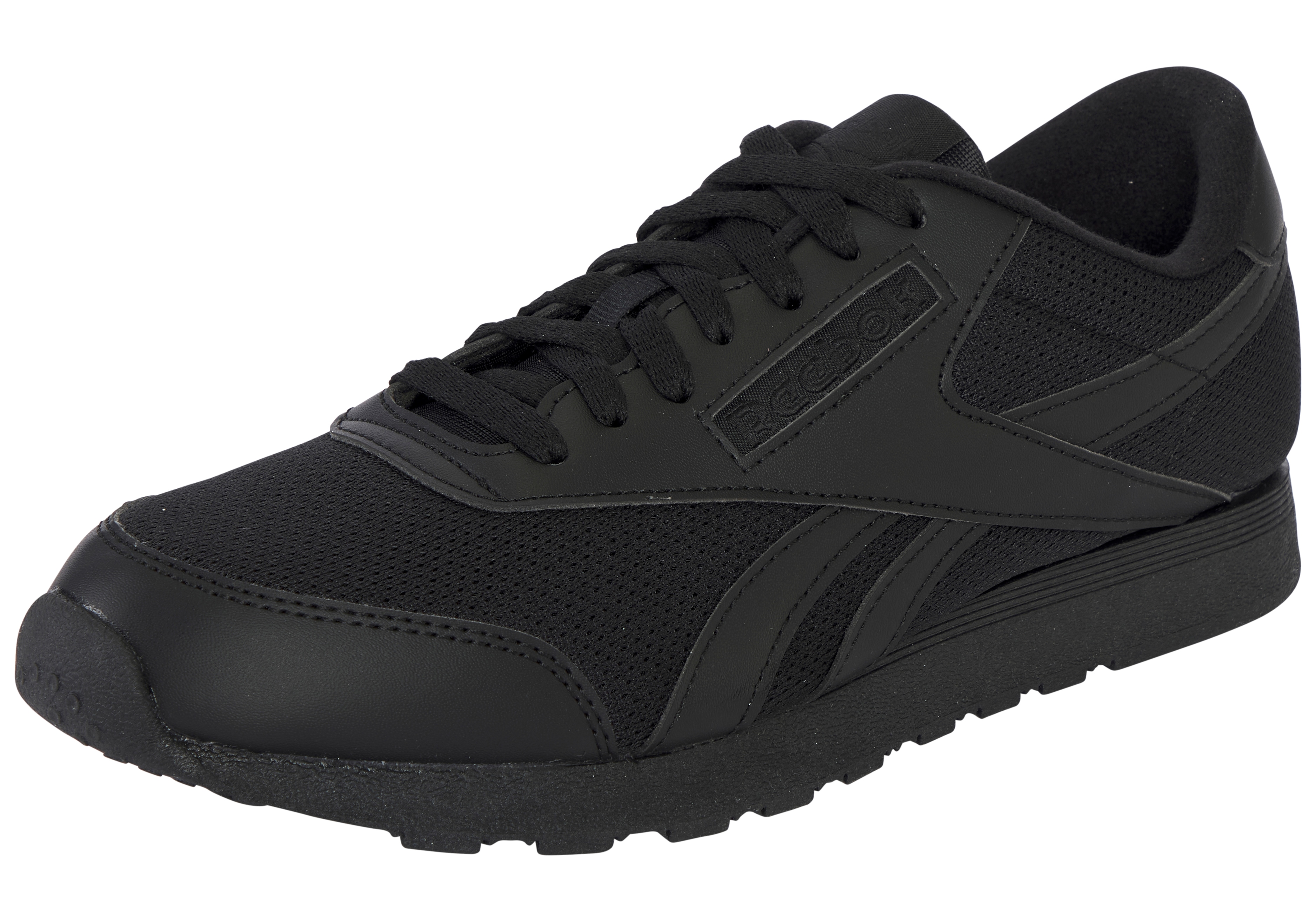 Sneaker REEBOK CLASSIC "REEBOK ROYAL PRIME RUN", Damen, Gr. 45, schwarz, schwarz, schwarz, Synthetik, Textil, Schuhe Sneaker