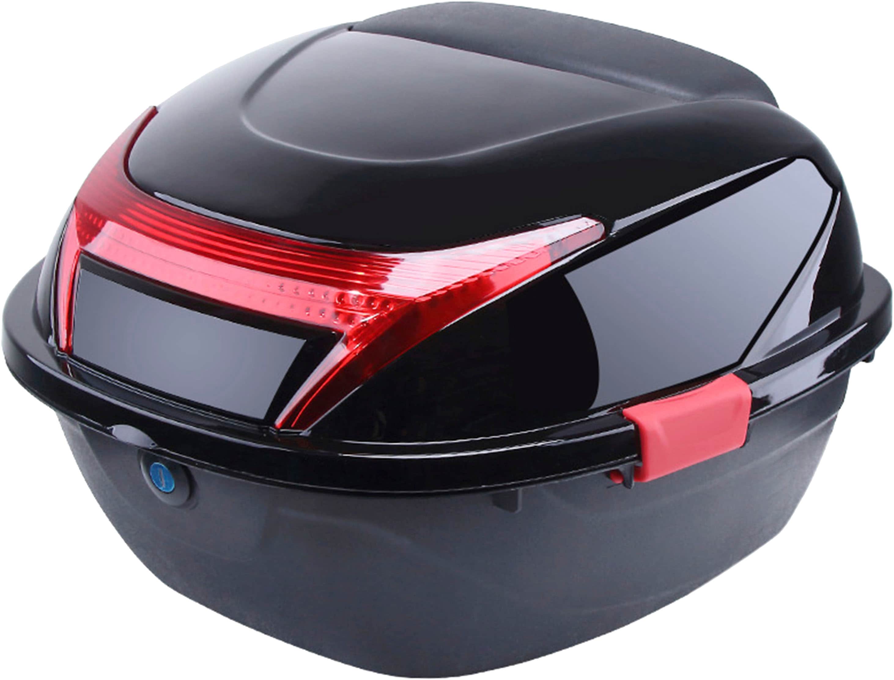 Gepäckträgertasche SACHSENRAD "Gepäckträger-Box Globus Neo", schwarz, rot, Taschen, B/H/T: 41cm x 28cm, PVC, B:41cm H:28cm Image