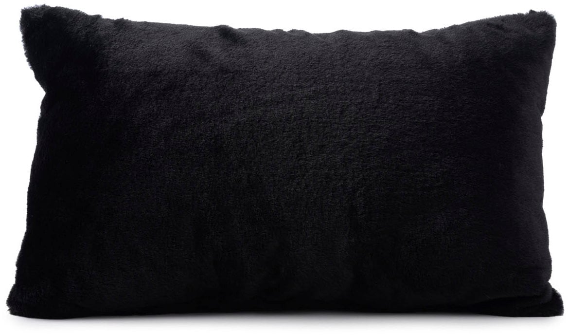 Dekokissen GÖZZE "Uni Flauschkissen LaPit", schwarz, unifarben, B:30cm H:10cm L:50cm, Polyester, Dekokissen_Sitzkissen_Kissenhüllen Image