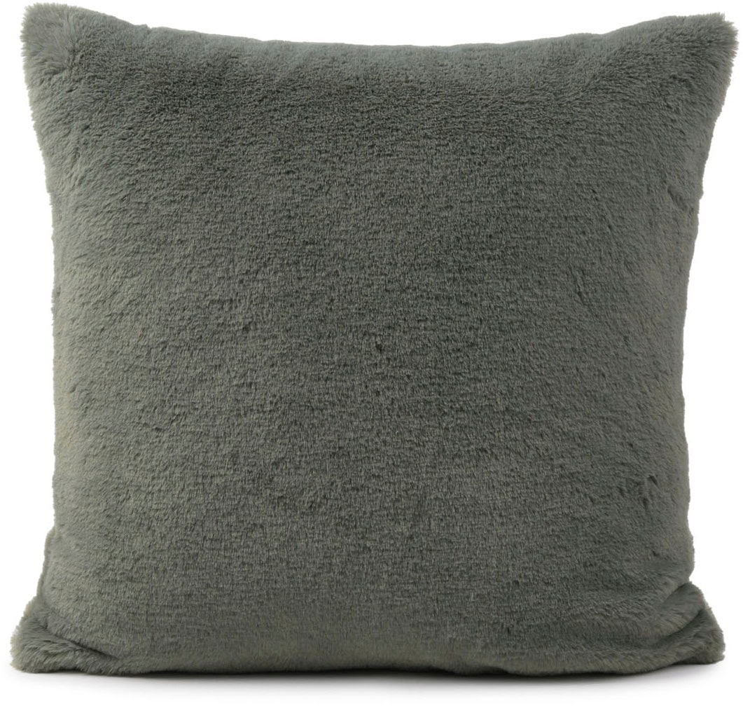 Dekokissen GÖZZE "Uni Flauschkissen LaPit", graugrün, unifarben, B:60cm H:10cm L:60cm, Polyester, Dekokissen_Sitzkissen_Kissenhüllen Image