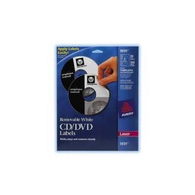 Avery Laser CD/DVD Labels, Removable, Pack Of 50