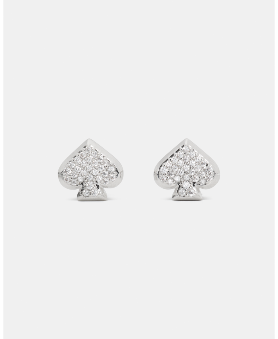 Kate Spade Womens Everyday Pave Studs - Silver Cubic Zirconia - One Size | Kate Spade Sale | Discount Designer Brands