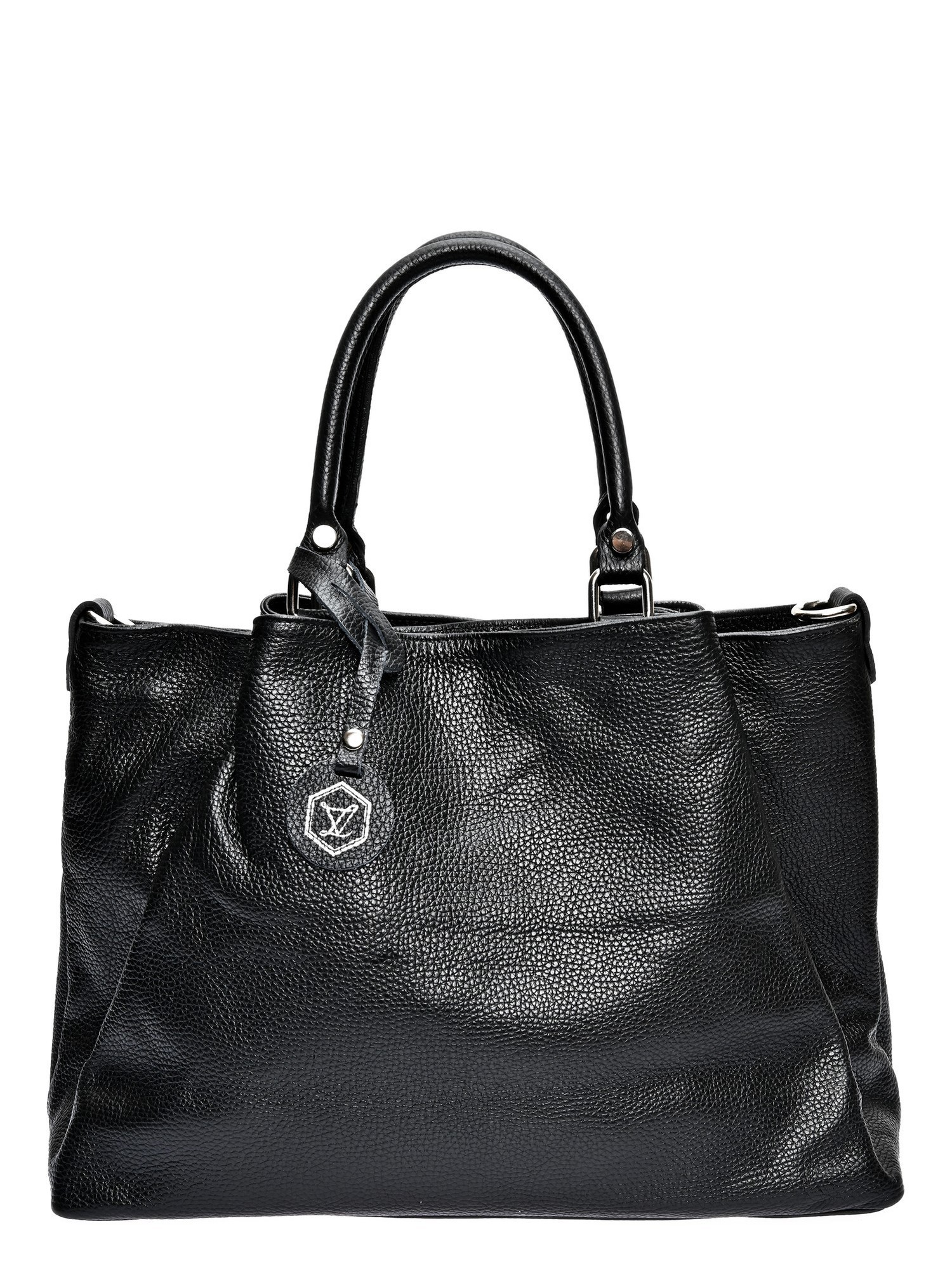 Luisa Vannini Schwarz Rindsledertasche Image