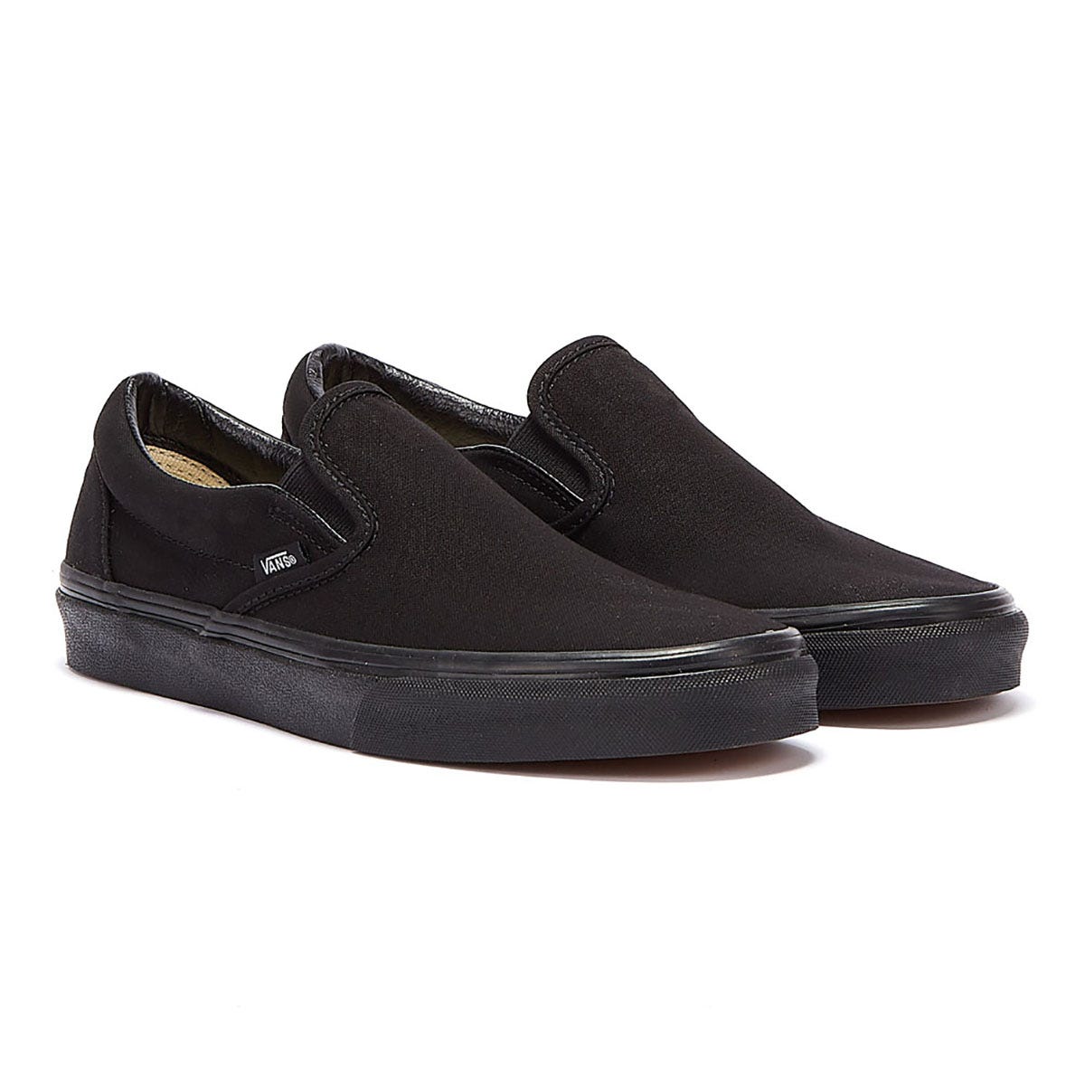Vans Classic Slip-On Unisex True Schwarz Segeltuch Skate Trainer