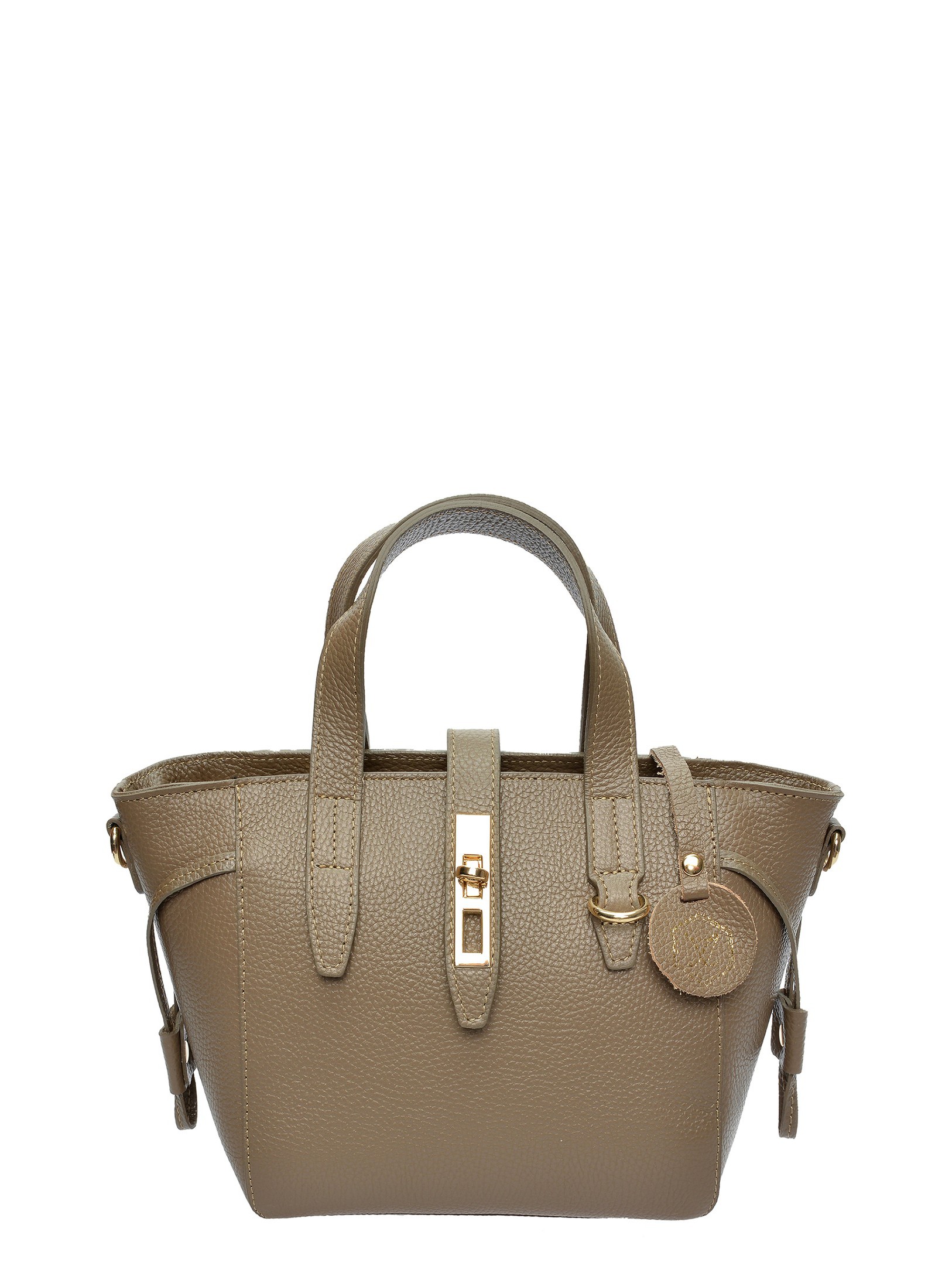 Luisa Vannini Beiger Lederhandtasche Image