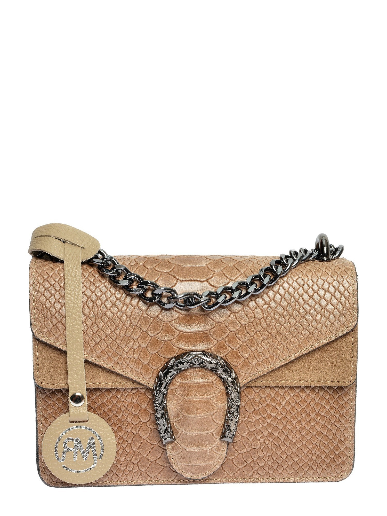 Roberta M Beige Lederhandtasche Image