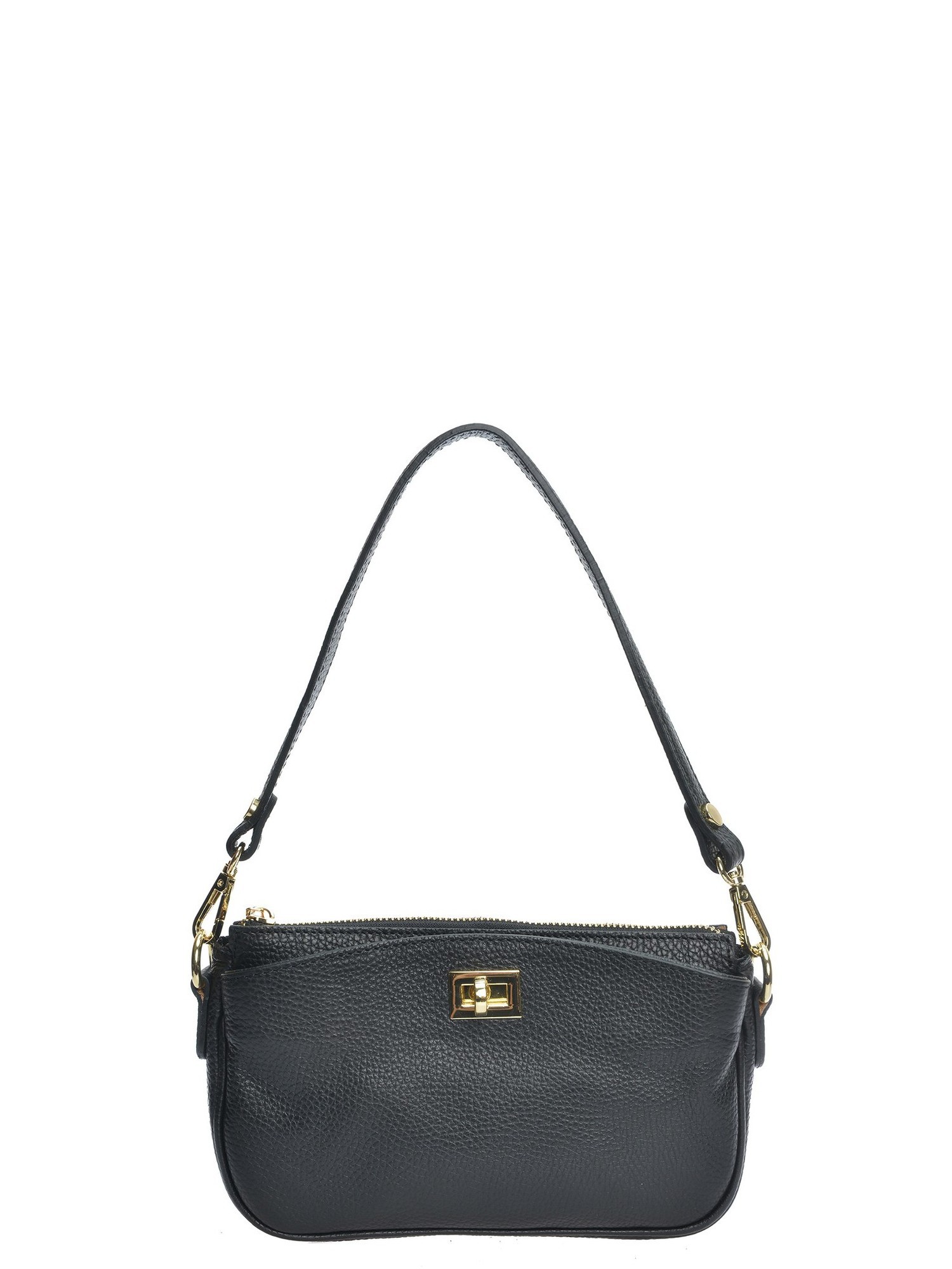 Anna Luchini Schwarz Rindsledertasche Image