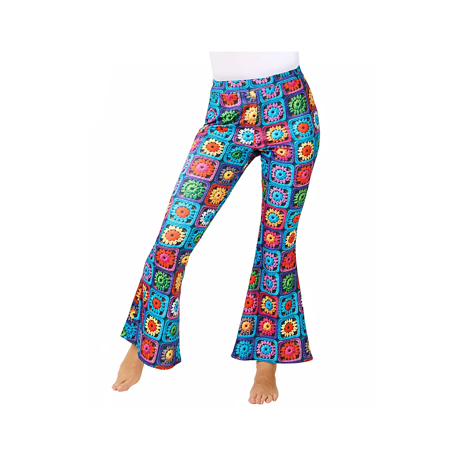 buttinette Schlaghose Häkeloptik, bunt