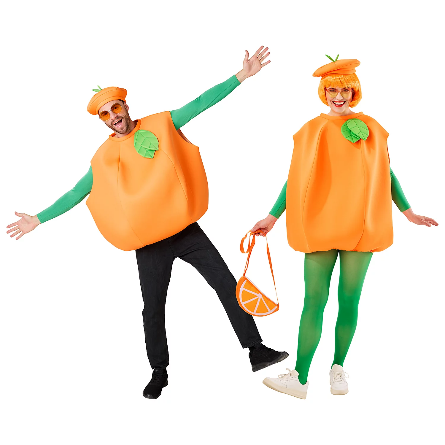 buttinette Kostüm Orange unisex, orange/grün Image