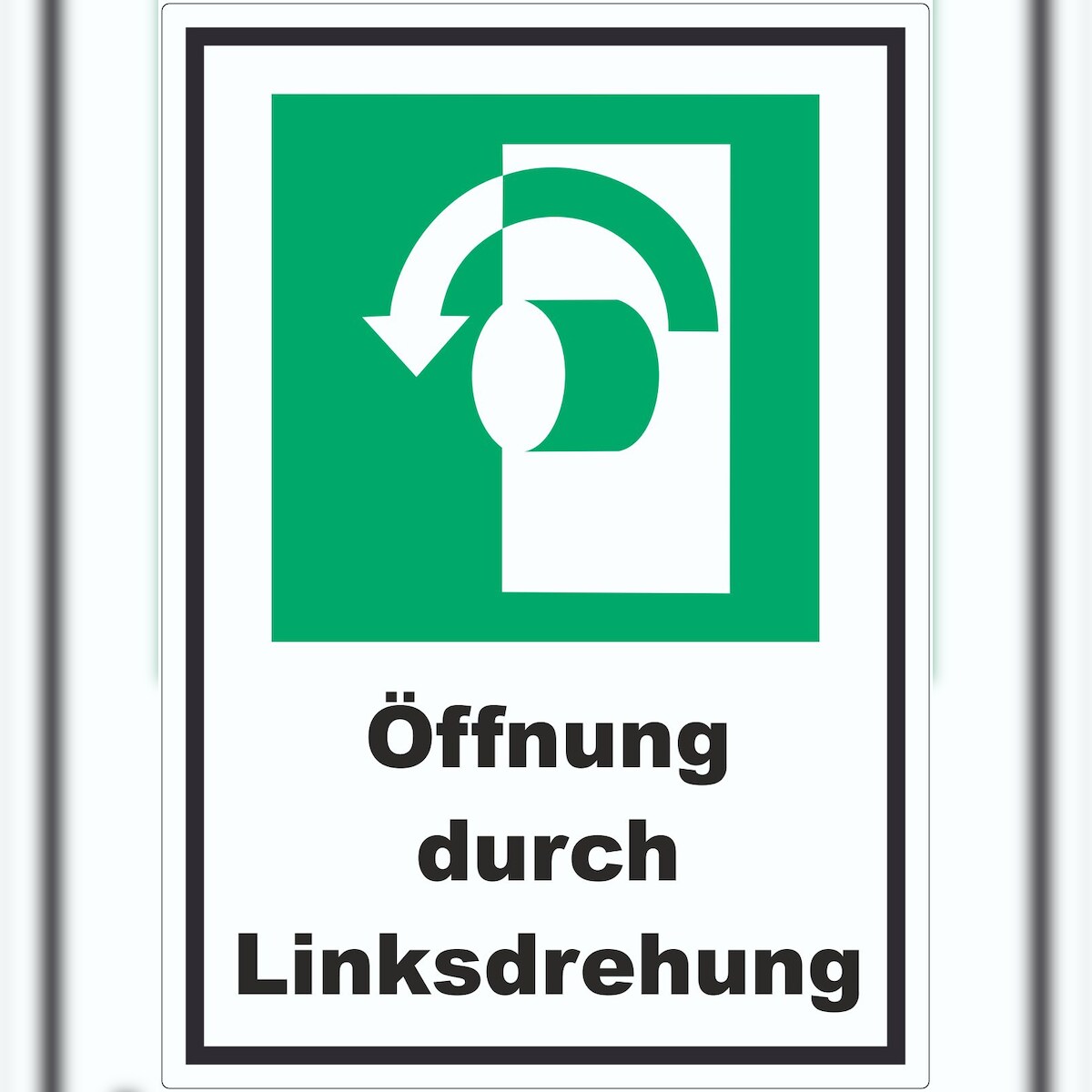 HB-Druck Öffnung durch Linksdrehung Aufkleber A7 (74x105mm) Image