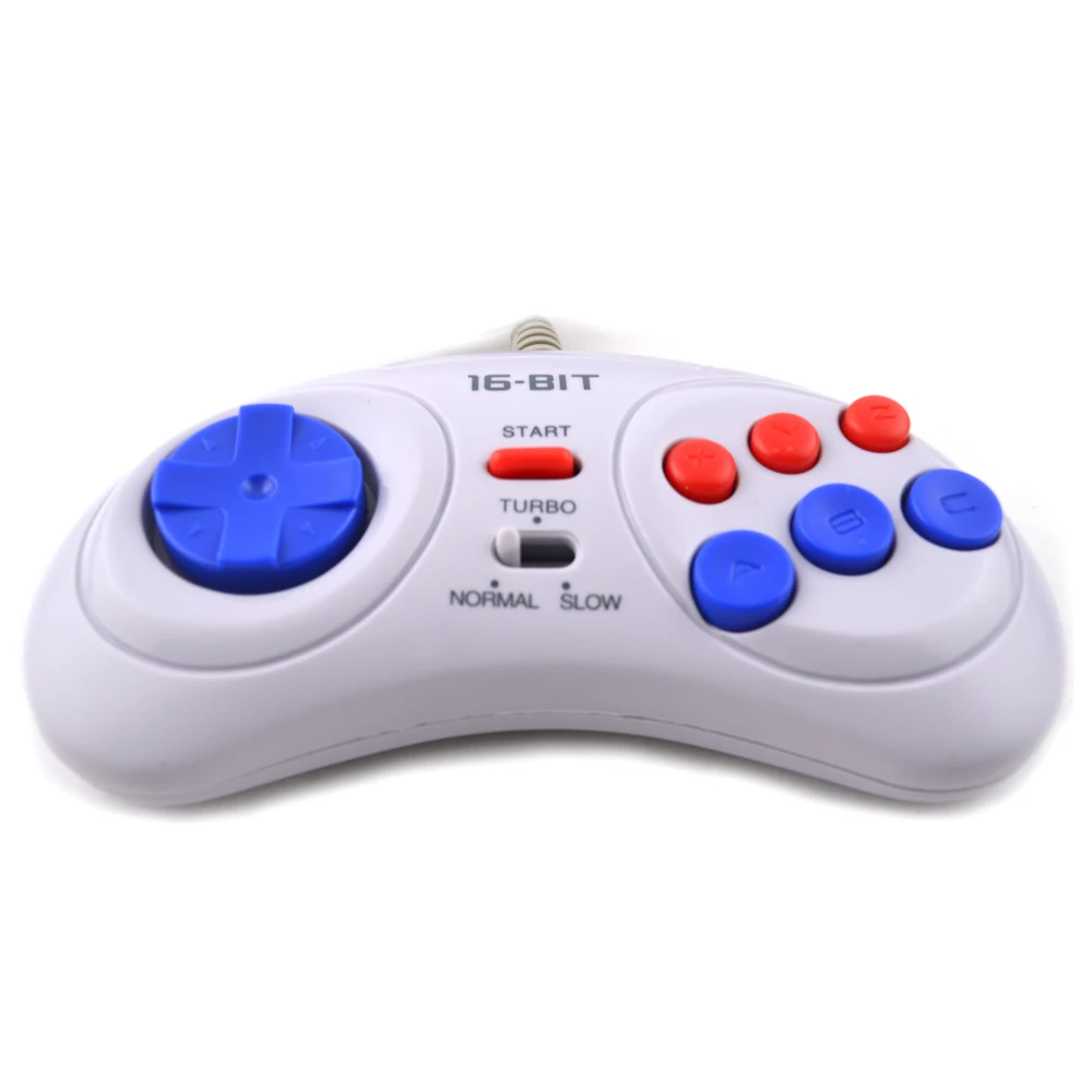 Nouveau contrôleur de jeu pour SEGA Genesis pour manette de jeu 16 bits pour accessoires de jeu MD traiter la fonction turbo et lente