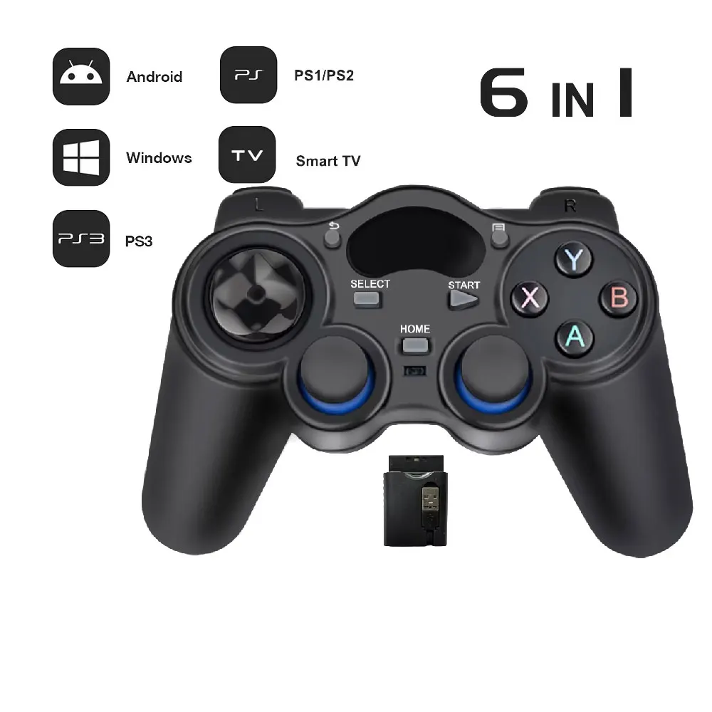 Game Controllor For PS1 PS2 PS3 PC TV Android 2.4GHz Wireless Games Controllor Joystick Console Wireless Gamepad For Playstation