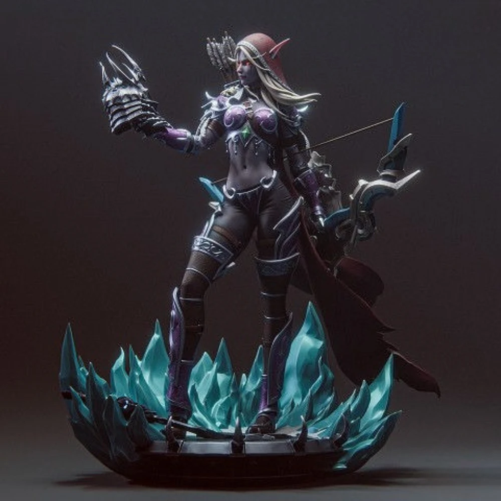 Lady Sylvanas Harz Weiß Form Form 3D Gedruckt Modell Komponente Division DIY Färbung Figuren Miniaturen Image