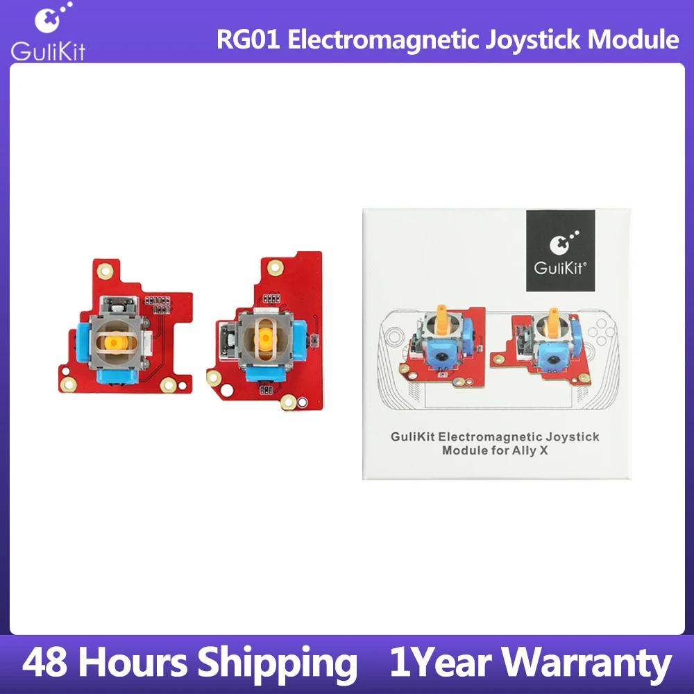 GuliKit RG01 Hall-Effekt-Joystick-Modul, Anti-Drift-elektromagnetischer analoger Thumbstick-Reparatur-Ersatz für ROG Ally X Image
