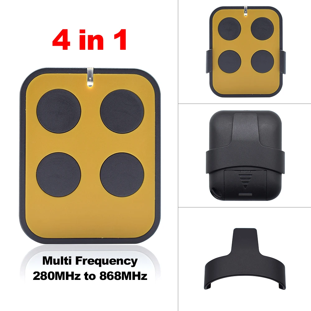 Tor-Fernbedienungs-Duplikator, 280–868 MHz, Mehrfrequenz-Garagentoröffner, 4-in-1-Schlüsselanhänger-Sender, 433,92 MHz, Rolling Code Image
