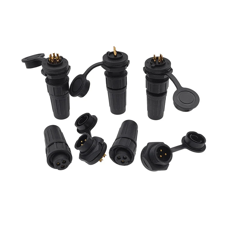 Wasserdichter Stecker Kunststoffsteckdose IP67 PY07 Z108 Stoßstecker 2-polig 3-polig 4-polig 5-polig 6-polig 7-polig 8-polig Image