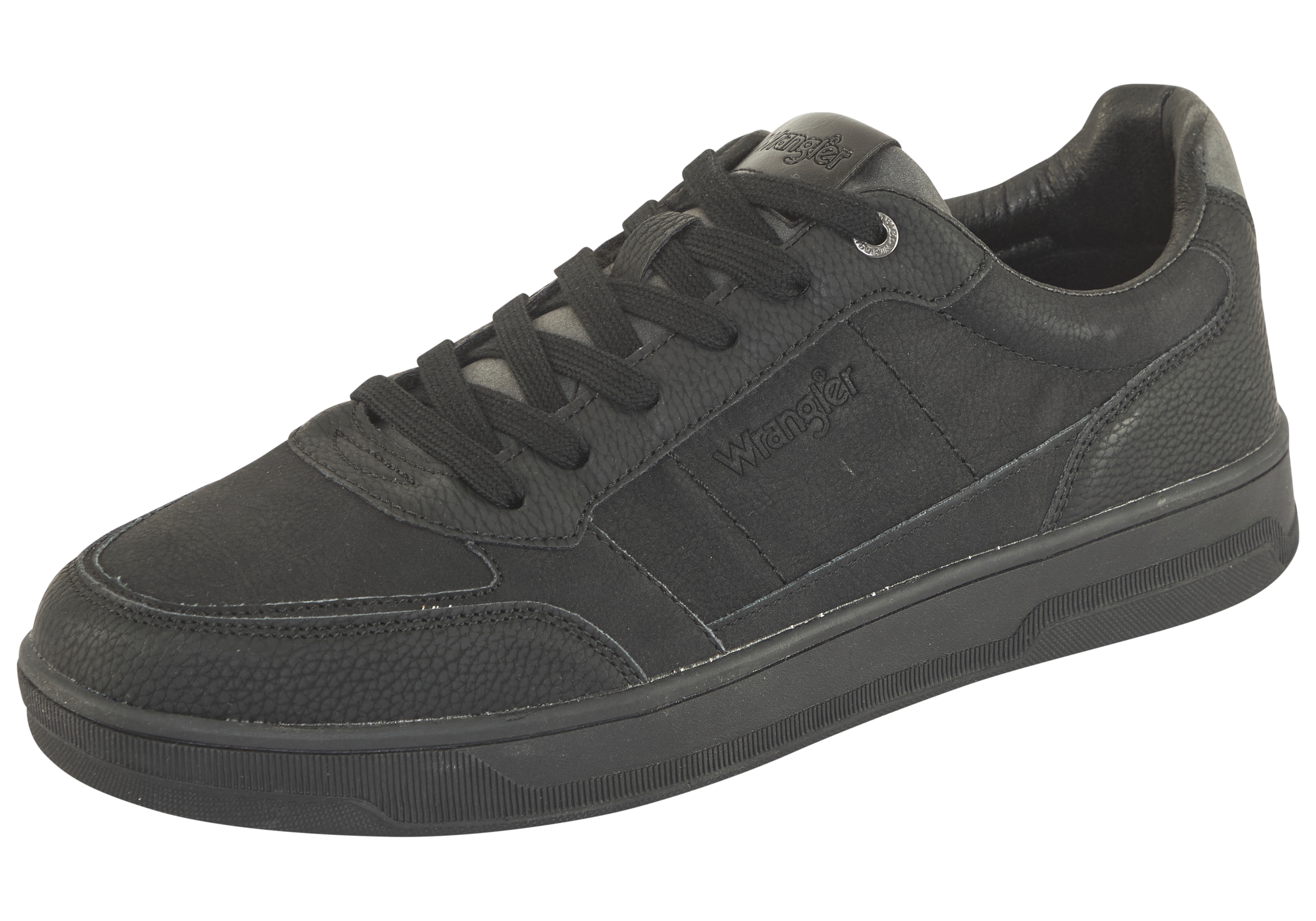 Sneaker WRANGLER "WOODY MEN LOW", Gr. 41, triple schwarz, Synthetik, Schuhe Image