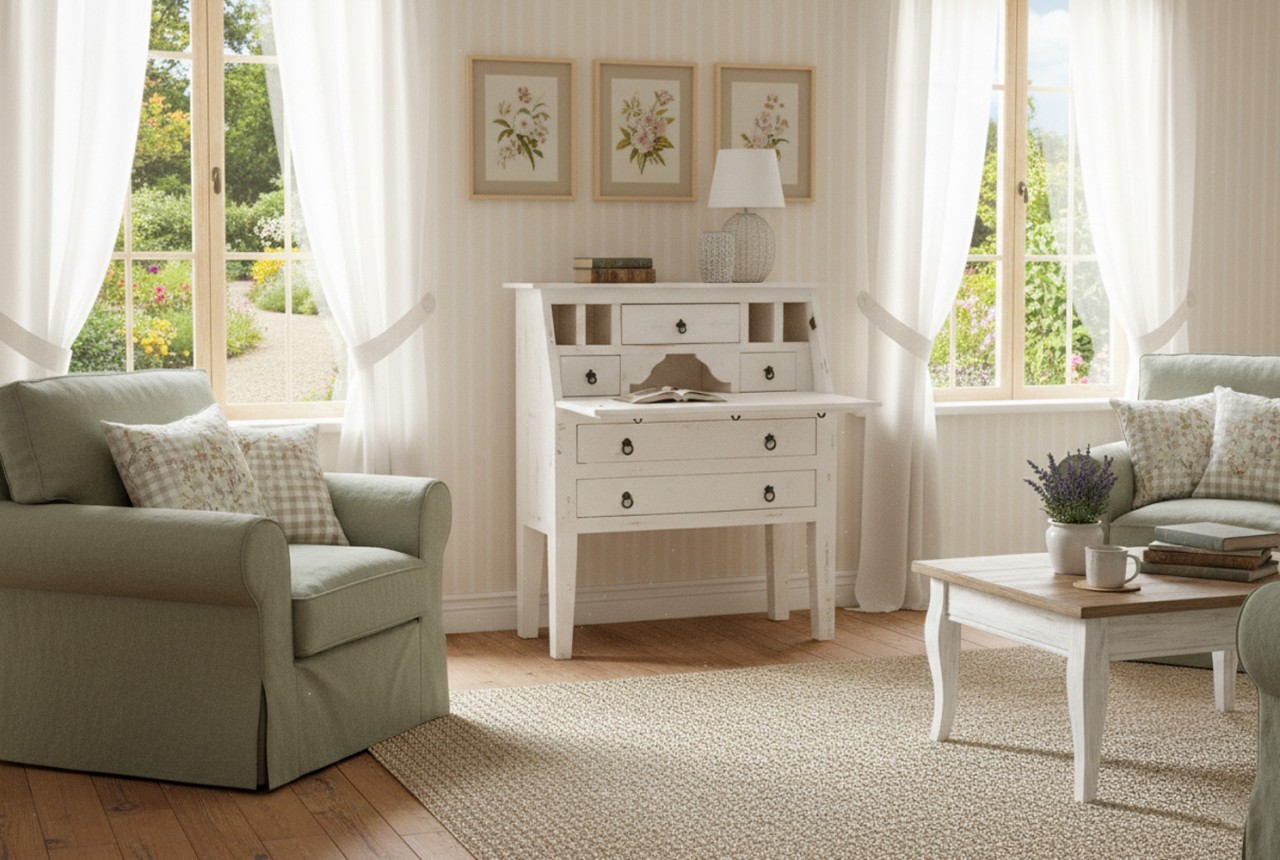 Sekretär - 1 Klappe, 5 Schübe Image