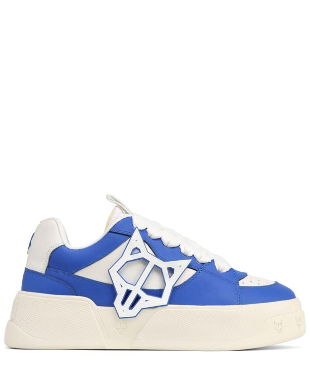Iconic Leather Skate Sneakers - Blue - Naked Wolfe Sneakers