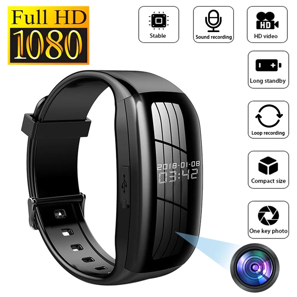 256GB Mini Kamera Uhr Audio Video Aufnahme Armband USB Flash Treiber Diktiergerät Lärm Reduzieren Ton Aufnahme Armband Image