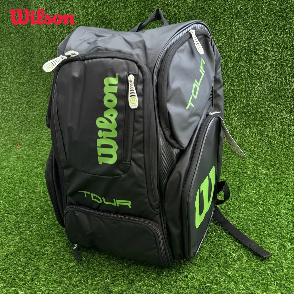 Wilson Tennis Bag High-Capacity Holds 2 Tennis Rackets Tennis Backpack Daily Portable Court Racket Bag Men Women Sports Backpack