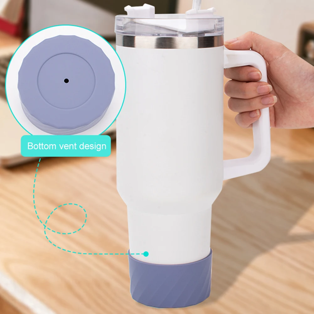 Silikon-Stiefelabdeckung, rutschfeste Unterseite, Halterschutz, verschleißfeste Wasserflaschen-Stiefelhülle für Stanley 40oz Cup-Zubehör Image