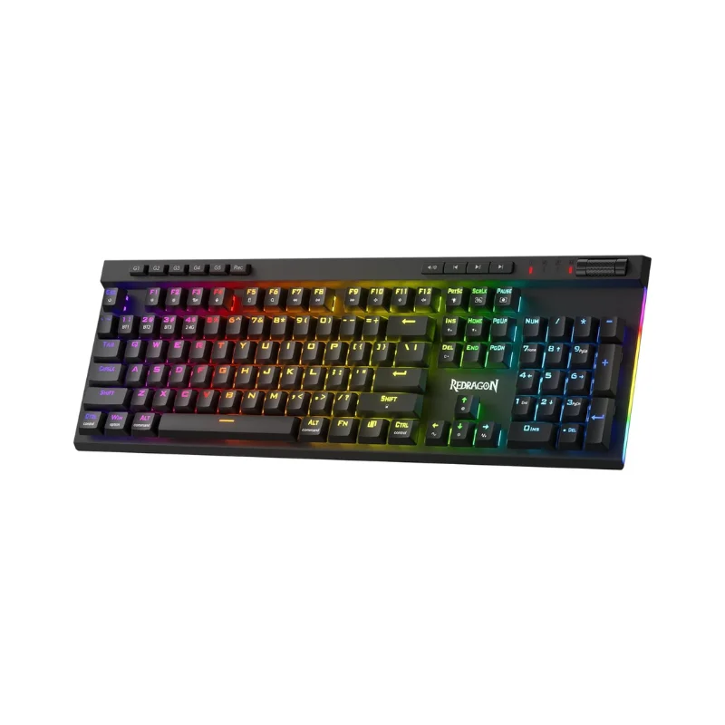 Redragon K580 PRO Kabellose RGB-Gaming-Tastatur, 3 Modi, 104 Tasten, mechanische Tastatur, Hot-Swap-Buchse, linearer roter Schalter Image