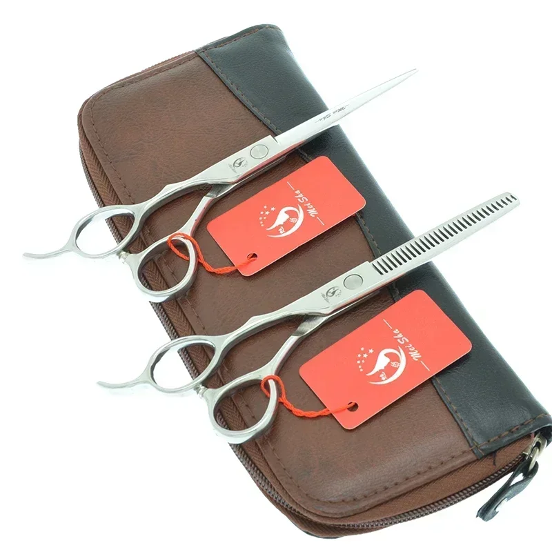 5,5/6 zoll Links Hand Barber Schneiden Effilierschere Japan Stahl Professionelle Haar Schere Friseur Haarschnitt Schere A0046A Image