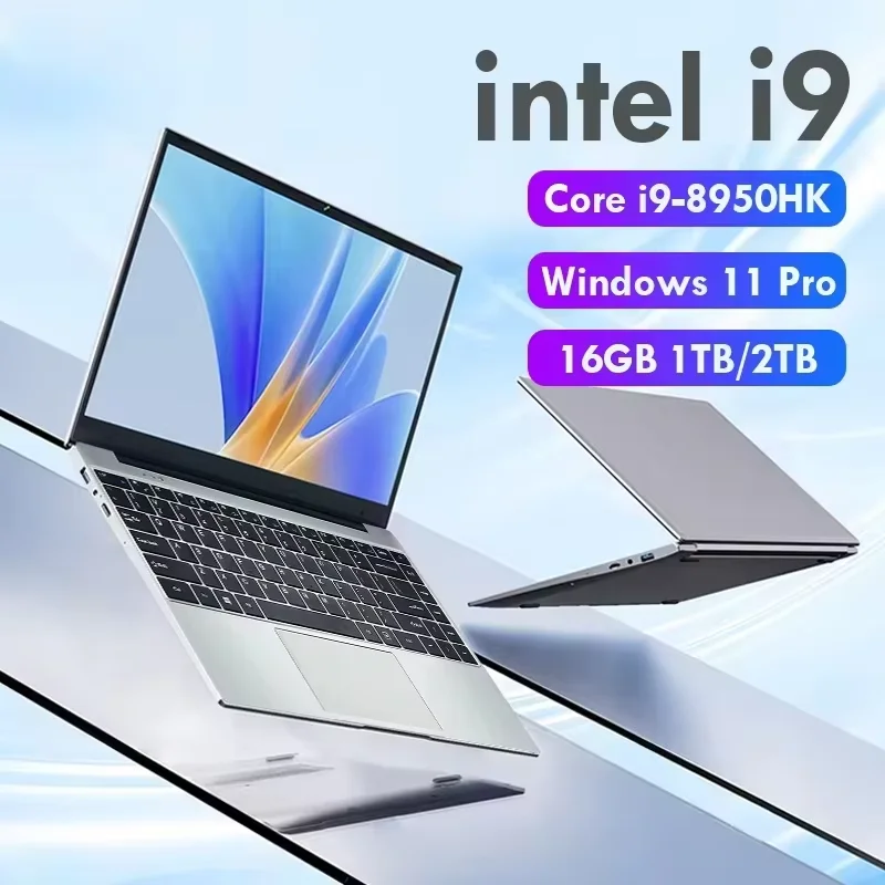 NEW Intel Core i9-8950HK Gaming laptop 16GB RAM 1/2TB SSD Windows 11 Pro Office Portable laptops 14.1-inch Notebook computer pc