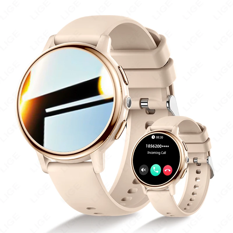 LIGE Neue Damen-Smartwatch für Damen, Menstruation, Gesundheitsüberwachung, Smartwatch, Bluetooth-Anruf, 100+ Sportmodi, Smartwatches Image