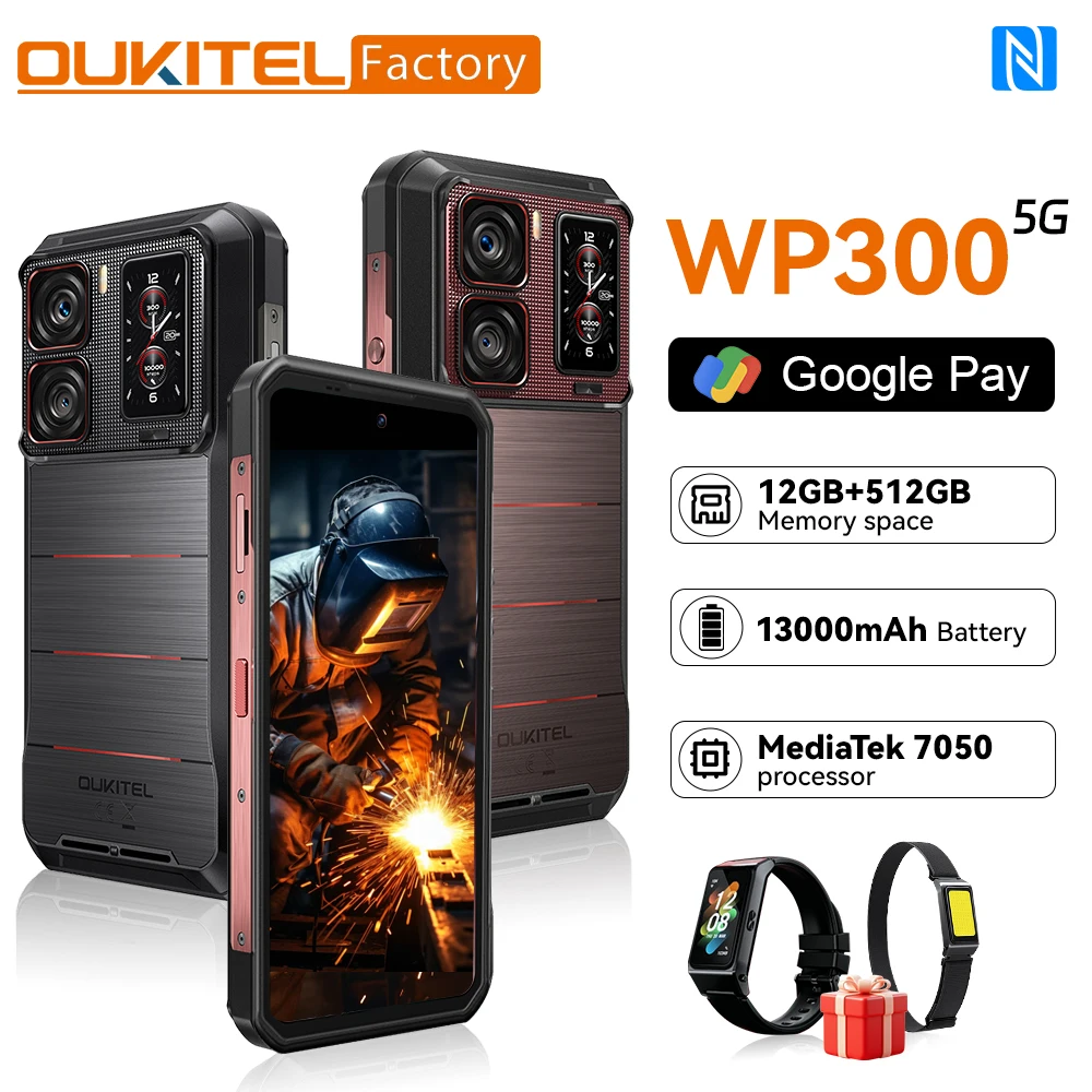 2025 NEW Oukitel WP300 Rugged Phone 6.78