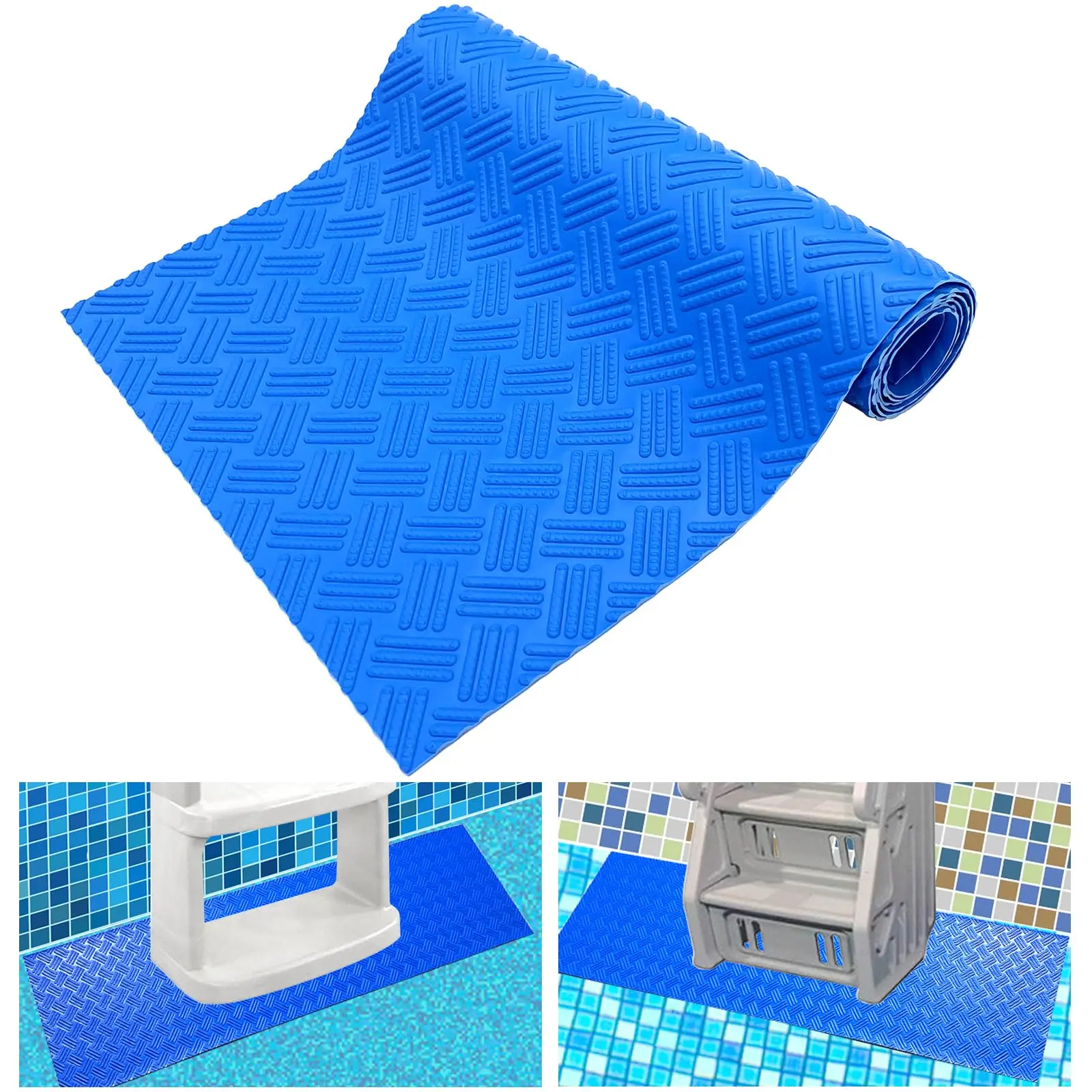 Tapis d'échelle de piscine-tapis de protection pour escalier de piscine avec Texture antidérapante, accessoires de sécurité pour piscine hors sol