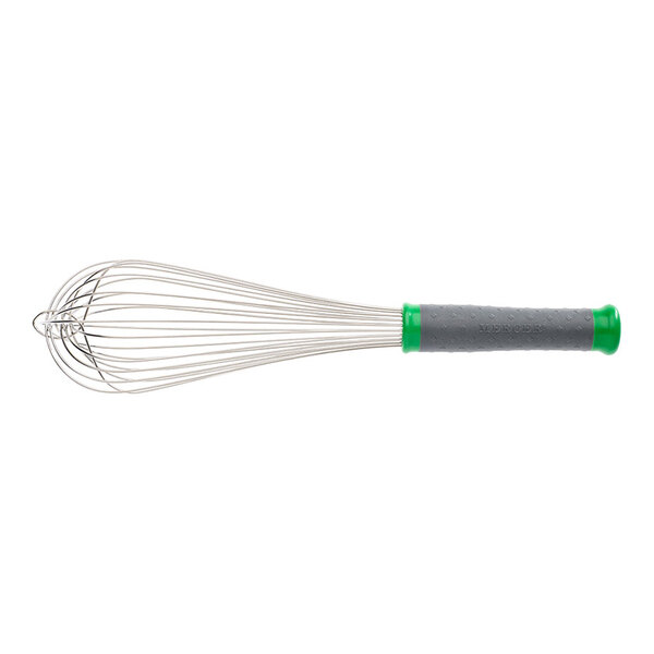Mercer Culinary Hell's Tools® 12" Stainless Steel Piano Whip / Whisk with Green Color-Coded Nylon Handle M35201