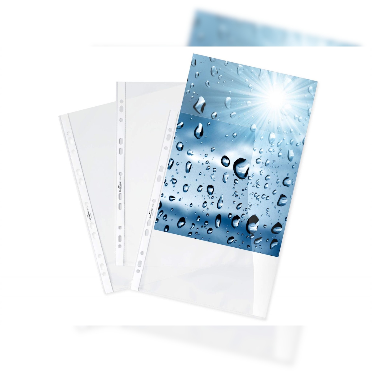 Durable Prospekthülle A5 60my tr 25St oben offen Universallochung PP Image