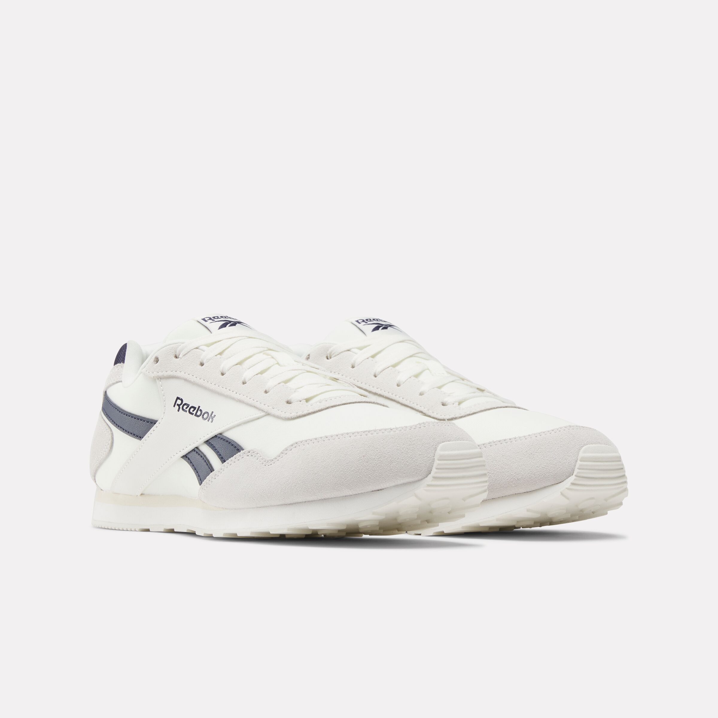 Sneaker REEBOK CLASSIC "REEBOK GLIDE LOW", Damen, Gr. 37,5, chalk, barely grau, vector navy, Leder, Synthetik, Textil, Schuhe Sneaker
