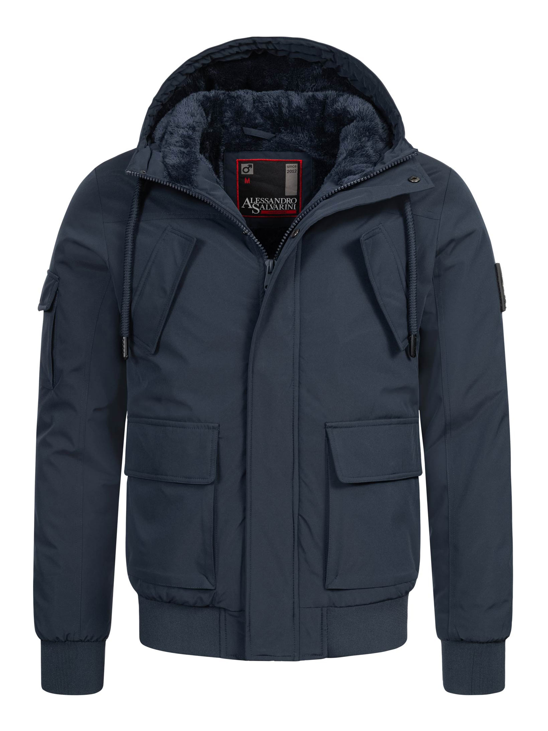 Alessandro Salvarini Herren Winterjacke AS-432 – Klassisch, Mit Fleecefutter & Kapuze Image