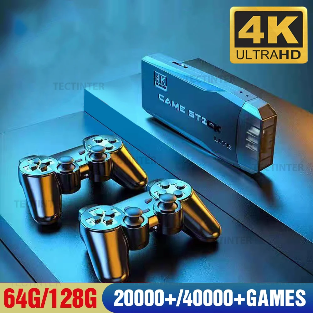 M8 4K Video Game Console Retro Handheld Game Player Wireless Controller Gamepad Built-in 20000 Games For PS1 Dropshipping
