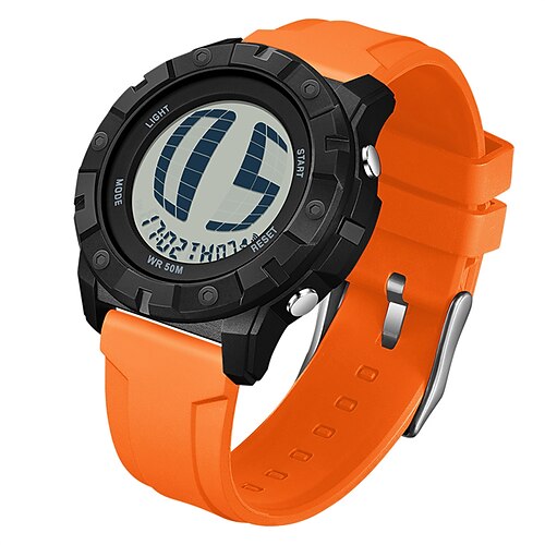 SANDA Damen Herren Digitaluhr Großes Ziffernblatt Außenbereich Sport Lässig leuchtend Kalender Datum Wasserdicht Silikon Beobachten Image