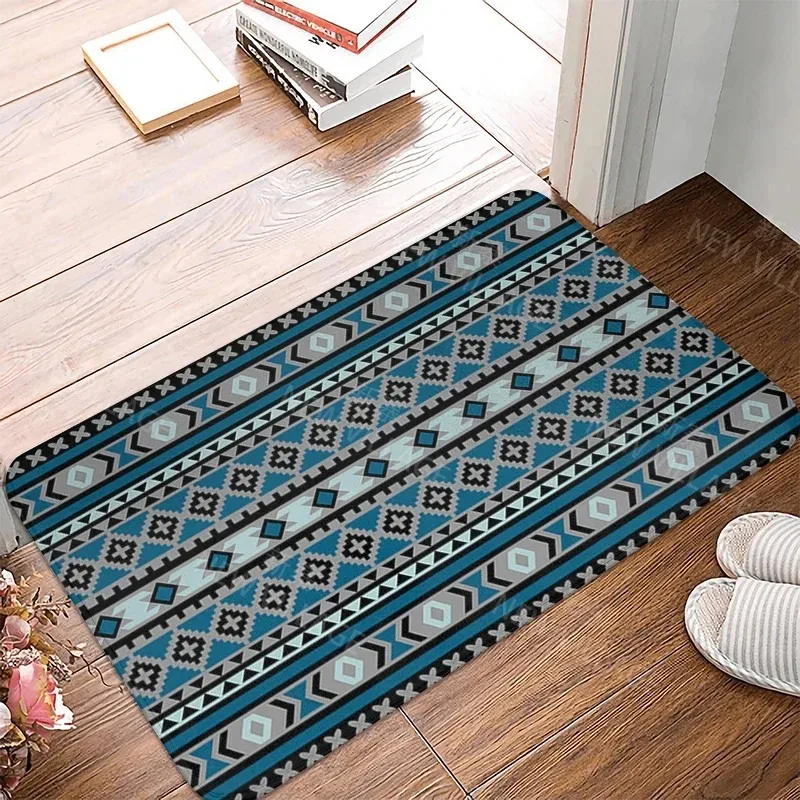Boho Muster Vintage Türmatten Anti-Rutsch-Polyester Badezimmer Dusche Teppiche Küche Schlafzimmer Boden Fuß Teppich Hause Eingang Dekor Image