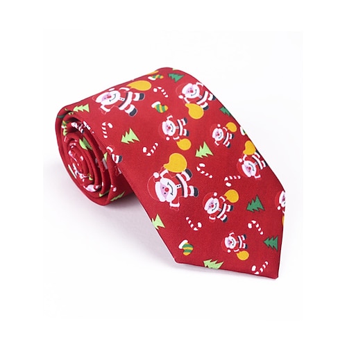 Weihnachtskrawatten für Herren – lustige und festliche Weihnachtskrawatten mit Weihnachtsmann, Rentieren, Bäumen und Schneeflocken, perfekt für Weihnachtsfeiern, Geschenke und saisonale Feiern Image