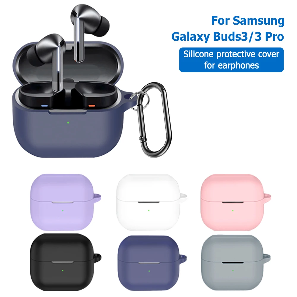 Mehrfarbige Kopfhörer-Hülle für Samsung Galaxy Buds 3 Pro/3 Hülle, weiche Silikon-Kopfhörer-Schutzhülle Image