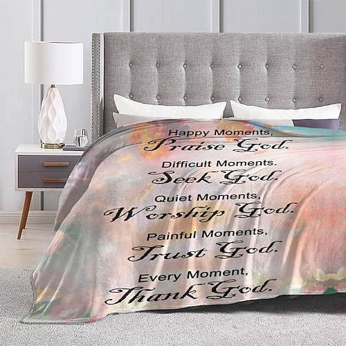 Fleecedecken Überwurfdecke für die Couch Spirituelles Motiv 3D Christliche Inspiration Sofa Bett Dekorative Decke Warme Decke Wohndeko Image